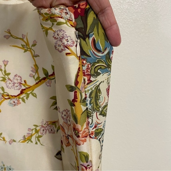 Spenser Jeremy Dress Women’s Size 14 Cream 100% Silk Floral Print Dress - Picture 4 of 10